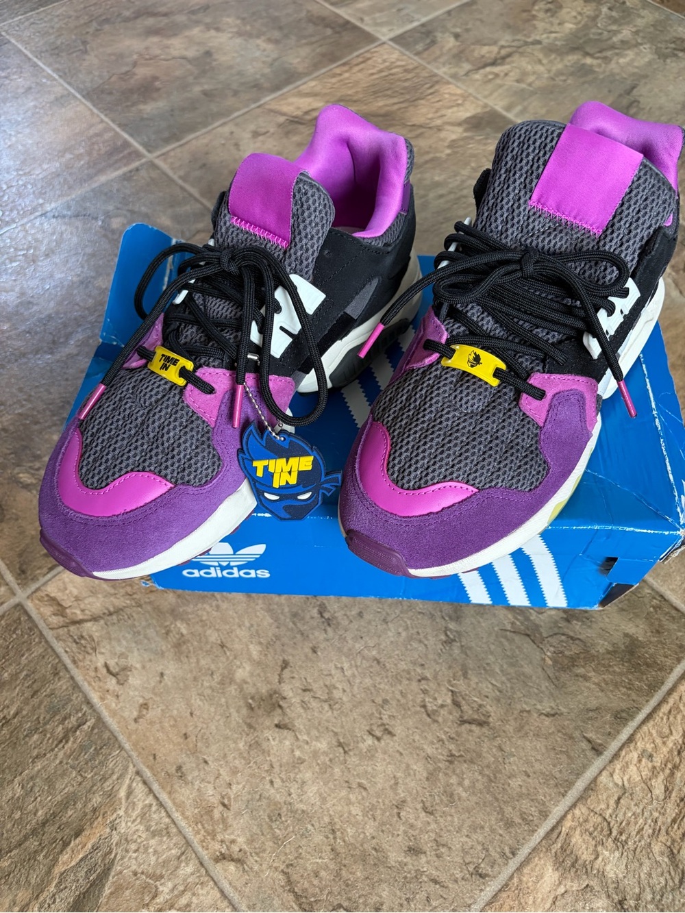 Adidas ZX Torsion Ninja Time In Purple Sneaker Shoes 8.5 Men’s - Picture 2 of 11